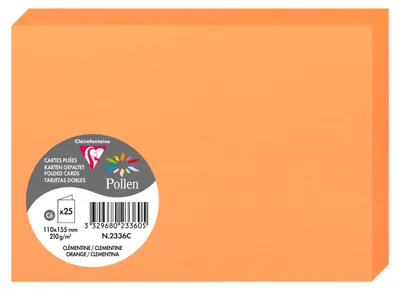 Produktbild von Clairefontaine Doppelkarte C6 210g clementine