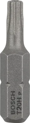 Image de 2x embouts de vissage Torx de sécurité extra-durs Bosch, T20H, 25 mm - 2608522011