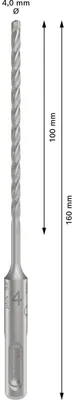 Produktbild von PRO SDS plus-5X Hammerbohrer, 4 x 100 x 160 mm