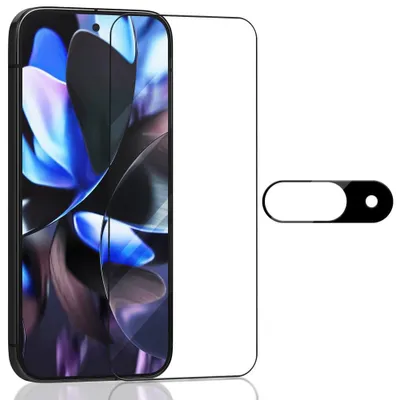 Produktbild von 1-Pack Google Pixel 9 Displayschutzfolie & 1-Pack Kameraschutz - Gehärtetes Glas 9H - Super Qualität 3D