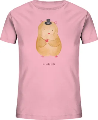 Produktbild von Mr. & Mrs. Panda Kleinkinder T-Shirt Hamster Hut 12-14 Jahre (152/164) - Baumwolle Pink - Geschenk, Mädchen, Lustige Sprüche, Kindershirt, Shirts für Kinder, Zylinder, Bio