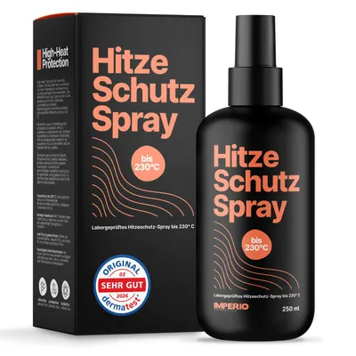Produktbild von IMPERIO Hitzeschutzspray, Hitzeschutz für Haare bis 230°C getestet, Hitzeschutzspray 250ml