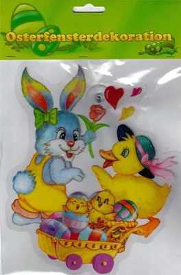 Produktbild von Osterfensterdekoration Hase Kücken Kinderwagen