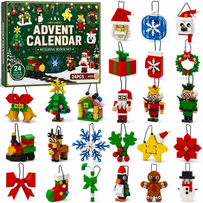 Produktbild von Adventskalender 2026 Weihnachten Adventskalender Weihnachts Bausteine Set