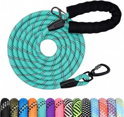 Produktbild von Hundeleine, 1,2 m / 1,5 m / 2 m / 3 m / 5 m / 10 m / 15 m / 20 m / 30 m, lange Leine mit gepolstertem Griff, für kleine und mittelgroße Hunde