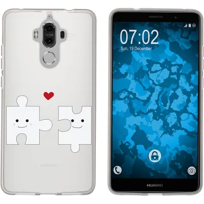Produktbild von PhoneNatic Case kompatibel mit Huawei Mate 9 Silikon-Hülle in Love M1