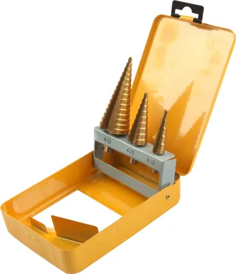 Produktbild von Tolsen Titanbeschichtetes Stufenbohrer-Set, 3-teilig