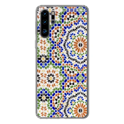 Produktbild von MuchoWow® Handyhülle Schutzhülle Hülle für Huawei P30 Pro Ein Mosaikdetail mit vielen verschiedenen Formen Silikon Softcase Handy Hülle - Schutzdeckel