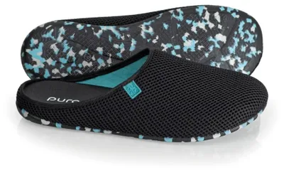 Produktbild von Hausschuhe Slipper Fußbett Recycelt purosteps footwear Casa-Eco - 41, Signet Schwarz-Türkis