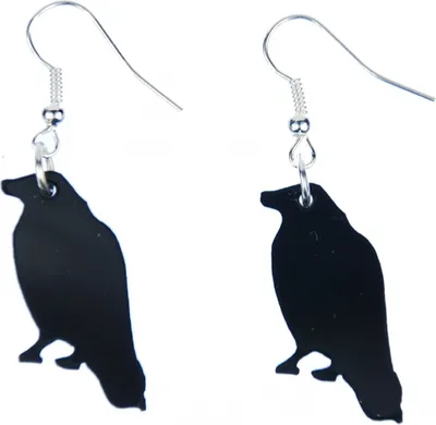 Produktbild von Krähe Rabe Raben Ohrringe Miniblings Hänger Vogel Vogelohrringe Acrylglas Vögel