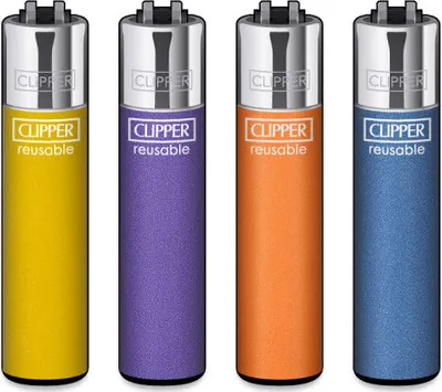 Produktbild von Clipper Reibrad Feuerzeuge Metallic Mix #4, 4 Stück