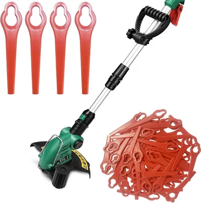 Produktbild von 100 Stš¹ck Ersatzmesser aus Kunststoff, Rasenm?hermesser aus Kunststoff, Rasenm?herzubeh?r, Ersatzmesser aus Kunststoff fš¹r Trimmer