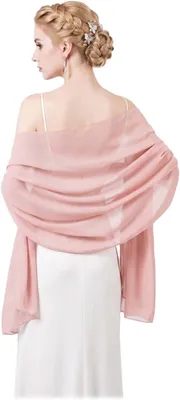 Productafbeelding van Lichte Sjaal 180x70 cm - Chiffon Schouderdoek - Bruiloft en Avond