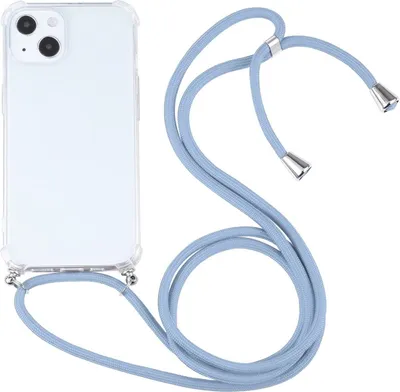 Produktbild von König Design Hülle kompatibel mit Apple iPhone 13 Kunststoff Handykette Cover - Case Handyhülle Grau