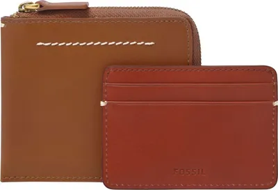 Produktbild von FOSSIL Kartenetui Kartenhalter Westover Large Zip Bifold Saddle braun