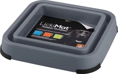 Image de Support de tapis à lécher LickiMat Keeper pour l'extérieur, couleur:gris