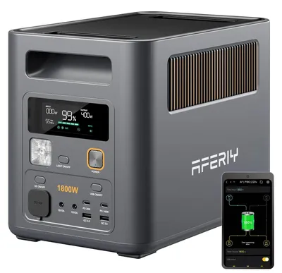 Produktbild von Tragbare Powerstation - P180PRO Solargenerator - 1800 W - 1024 Wh LiFePO4-Akku - Schnellladung - Erweiterbar - App-Steuerung - EU-Steckdosen