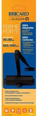 Immagine prodotto di BRICARD 6100203 Force 3 chiudiporta scorrevole, acciaio nero