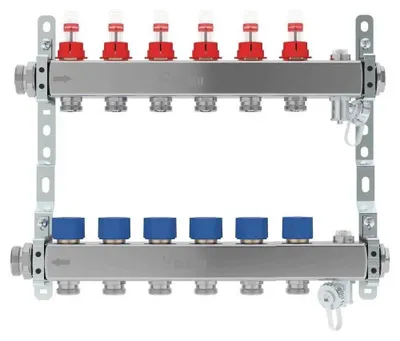 Produktbild von REHAU Verteiler HKV-D AG V2A, 6 Kreise, 1 Stk.