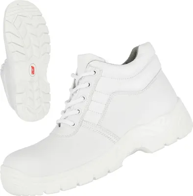 Produktbild von S2 Sicherheitsstiefel Nitras Clean Step MID - Gr. 43 - Kunstleder - weiß