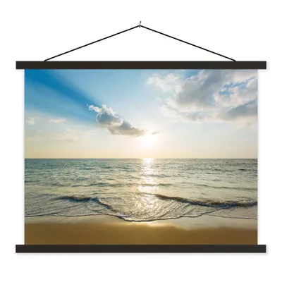 Produktbild von MuchoWow® Textilposter Meer - Sommer - Strand 150x113 cm mit holzfarbenen Rahmen - Poster