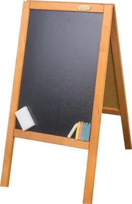 Produktbild von Kundenstopper mit Holzrahmen 63x47x93cm hellbraun Dekorativ