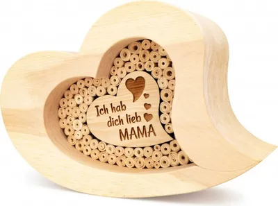 Produktbild von Zirbenherz Ich hab dich lieb Mama mit Zirbenrollen 21cm