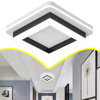 Produktbild von Quadratische LED Deckenleuchte, Acryl Deckenlampe Kaltweiß, Für Schlafzimmer, Wohnzimmer, Küche und Flur