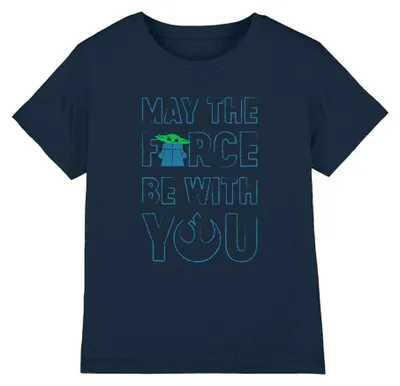 Produktbild von Star Wars: The Mandalorian - "The Force" T-Shirt für Kinder TV34024 (116) (Marine)