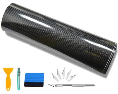 Obrázek produktu pro Folie na auto, černá, 30x152 cm, vinylová, samolepicí, voděodolná, odolná proti poškrábání