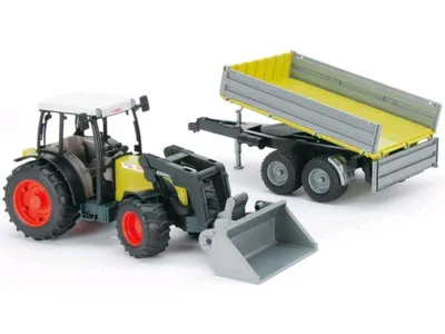 Produktbild von Bruder 01998 Claas Nectis 267 F mit Frontlader und Kippanhänger