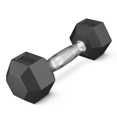 Produktbild von 4FIZJO Hantel, HEX Stahl, einzeln für Kraft- und Ganzkörpertraining 2,5 kg