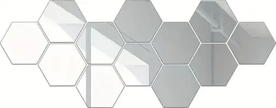 Produktbild von 12 Stück Spiegelfliesen Selbstklebend, Hexagon Spiegel, Wandaufkleber Sechseckig - HEXAGEM