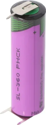 Produktbild von Tadiran Lithium Batterie SL-360/PT mit Lötfahnen mit 3er Print Kontakten