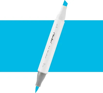 Zdjęcie produktu dla Brush & Chisel dwustronny marker alkoholowy OHUHU, B080 Process Blue