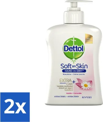 Immagine prodotto di Dettol Sapone per mani antibatterico idratante alla camomilla 250 ml - Confezione risparmio - 2 pezzi