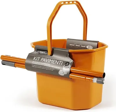 Produktbild von Perfetto 0469F Wischsystem & -eimer Einzeltank Schwarz, Grau, Orange, Weiß