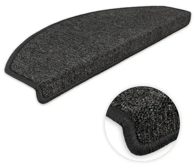 Produktbild von Stufenmatten Ariston Halbrund 65x24cm Trittfläche Anthrazit 16 Stück