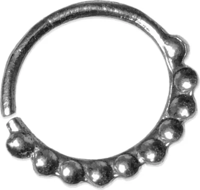 Produktbild von viva-adorno 1,0mm Nasen Ring Silber Septum Ohr Piercing Ring Vintage Antik Tragus Helix verschiedene Designs wählbar Z521,D4