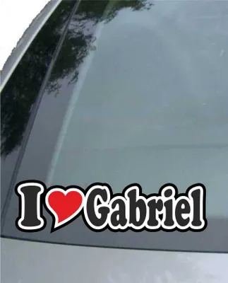 Produktbild von INDIGOS UG - Aufkleber / Autoaufkleber I Love Heart - Ich liebe mit Herz 15 cm - I LOVE Gabriel - Auto LKW Truck - Sticker mit Namen vom Mann Frau Kind