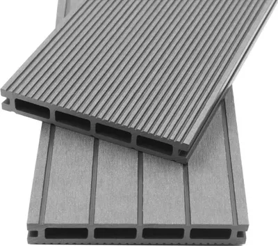 Produktbild von HOME DELUXE- WPC Terrassendielen SAMANA Komplettset (inkl. Unterkonstruktion) - Hellgrau 6m²| Diele, Hohlkammerdiele
