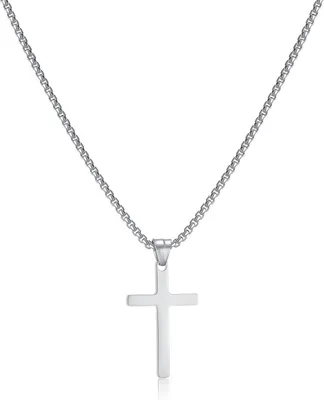 Produktbild von AFSTALR Herren Gold/Silber Kreuz Kette mit Anhänger Silber-55cm