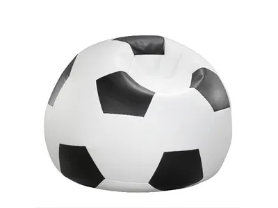 Produktbild von Fußball-Sitzball Kunstleder weiß/schwarz Ø 90 cm weiß/schwarz
