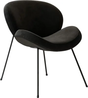 Produktbild von 2er-Set NAOMI | Designerstuhl | Samt | Schwarz | Samtstuhl, Hotelstuhl