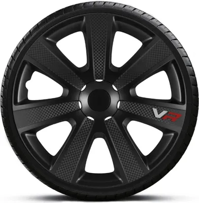 Produktbild von 14" Zoll Radkappen Schwarz/Carbon Radzierblenden Radblenden 14 VR CARBON BLACK ARGO