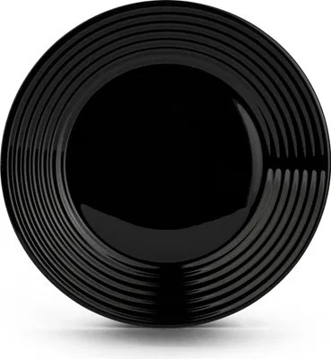 Produktbild von LUMINARC TELLER 25 cm Glas Speiseteller Essteller Flach Schwarz
