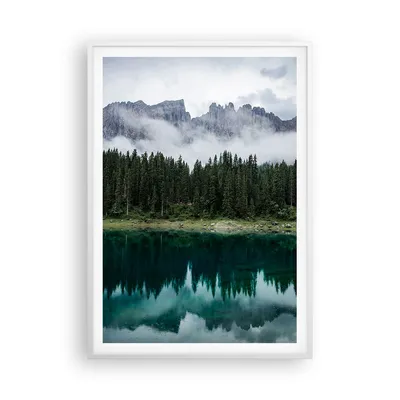Produktbild von Gerahmtes Poster - Weißer Rahmen - Landschaft Berge Wolken - 70x100 cm - Wand Bild - Wanddeko - Wandbilder - Kunstposter - Wandposter - Bilderrahmen - Bilder - Kunstdruck - P2WPA70x100-4671