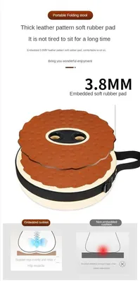 Tragbarer Stuhl - Draußen Sitzen - Verstellbare Höhe - Bis 200kg - Braun