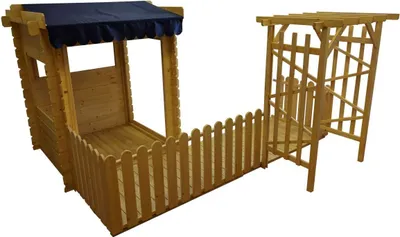 Produktbild von Überdachter Anbau mit Terrasse und Rosenbogen