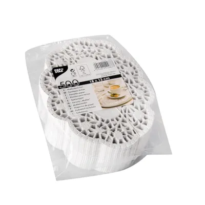 Obrázek produktu pro Papstar Mokkadeckchen 18x13cm oval 500 Stück